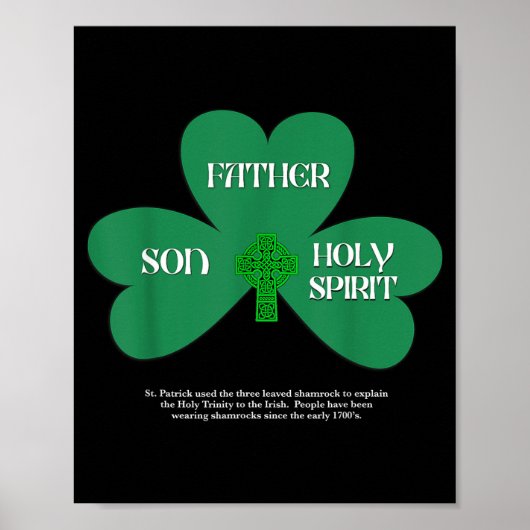 Poster Jour de la Saint-Patrick chrétien Trinité religieu (Devant)