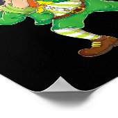 Poster Jour de la Saint Patrick Dabbing Leprechaun Chemis (Coin)