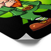 Poster Jour de la Saint Patrick Dabbing Leprechaun Clover (Coin)