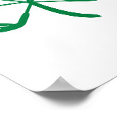 Poster Jour de la Saint Patrick de golf Shamrock irlandai (Coin)