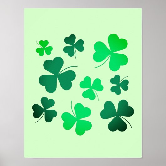 Poster Jour de la Saint Patrick de printemps vert irlanda (Devant)