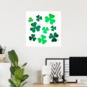 Poster Jour de la Saint Patrick de printemps vert irlanda (Bureau à domicile)