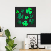 Poster Jour de la Saint Patrick de printemps vert irlanda (Bureau à domicile)