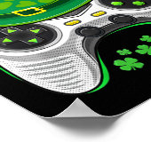 Poster Jour de la Saint Patrick de Shamrock de contrôleur (Coin)
