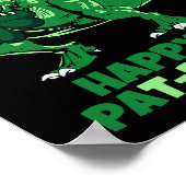 Poster Jour de la Saint Patrick Dinosaur Four Leaf Clover (Coin)