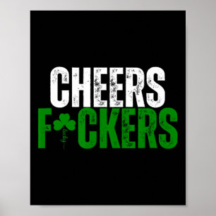 Poster Jour de la Saint Patrick Fckers Hommes Femmes Bièr