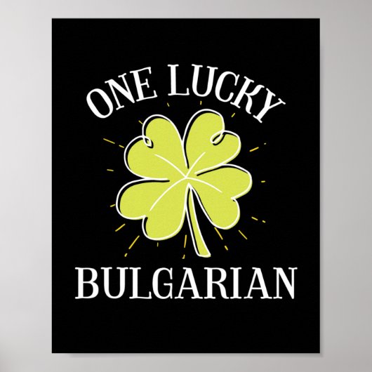 Poster Jour de la Saint Patrick Lucky cadeau bulgare (Devant)