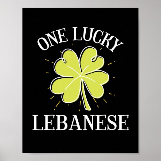Poster Jour de la Saint Patrick Lucky cadeau libanais (Devant)