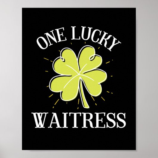 Poster Jour de la Saint Patrick Lucky Waitress Cadeau (Devant)