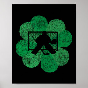 Poster Jour de la Saint Patrick quatre feuilles Clover -
