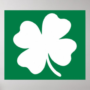 Poster Jour de la Saint Patrick shamrock Irlande