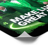 Poster Jour de la Saint Patrick Trump Leprechaun Casquett (Coin)