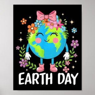 Poster Jour de la Terre 2026 nœud planète floral amoureux