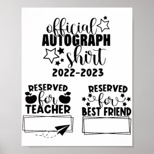 Poster Jour De L'Année Scolaire 2022-2023 Autographes Gra