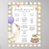 Poster Jour de l'anniversaire de la naissance de la poule (Devant)