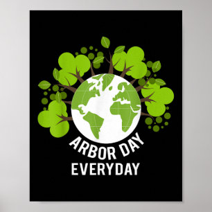 Poster Jour de l'Arbour Jour de la Terre Planète Annivers