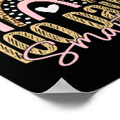 Poster Jour De L'École Enseignant 100 Jours Rainbow Leopa (Coin)