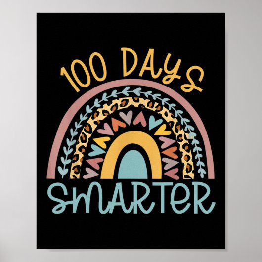 Poster Jour De L'École Enseignant 100 Jours Smarter Leopa (Devant)