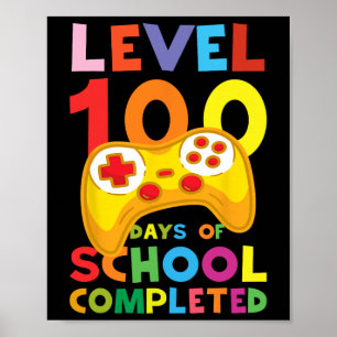 Poster Jour De L'École Enseignants Élèves Enfants 100 Jou