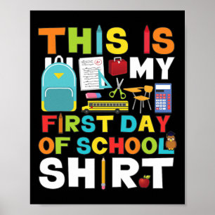Poster Jour De L'École Garçons Filles Retour À L'École