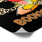 Poster Jour De L'École Librairie Leopard Flowers Enseigna (Coin)