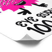 Poster Jour De L'École Monstre Filles Enfants Oeil Survéc (Coin)