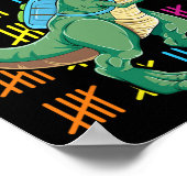 Poster Jour De L'École Pour Enfants T-rex (Coin)