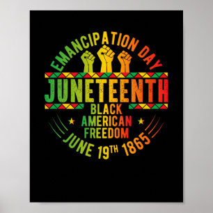 Poster Jour de l'Émancipation du 11 juin Histoire noire