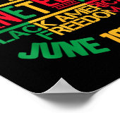 Poster Jour de l'Émancipation Jeu 19e Liberté Noire-Améri (Coin)