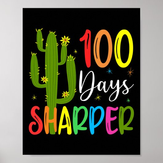 Poster Jour De L'Enseignant De L'École - 100 Jours Sharpe (Devant)