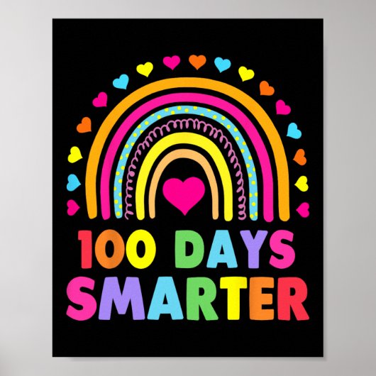 Poster Jour De L'Enseignant De L'École - 100 Jours Smarte (Devant)
