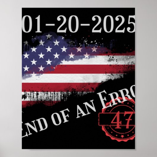 Poster Jour De L'Inauguration 20 Janvier 2025 Fin D'Une E (Devant)