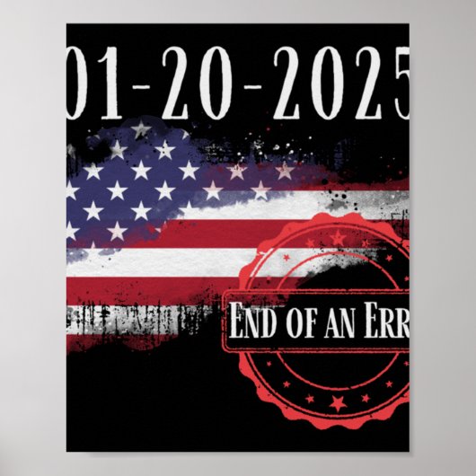 Poster Jour De L'Inauguration 20 Janvier 2025 Fin D'Une E (Devant)