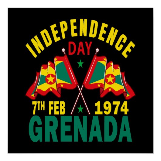 Poster Jour de l'indépendance de la Grenade (Devant)
