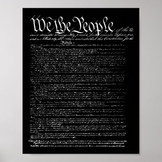 Poster Jour de l'indépendance Préambule de la Constitutio (Devant)