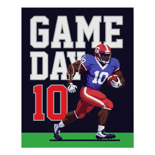 Poster jour de match de Football (Devant)