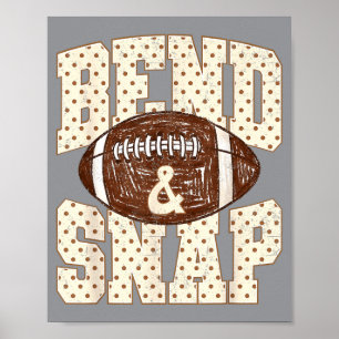 Poster Jour de match de football Bend And Snap à pois
