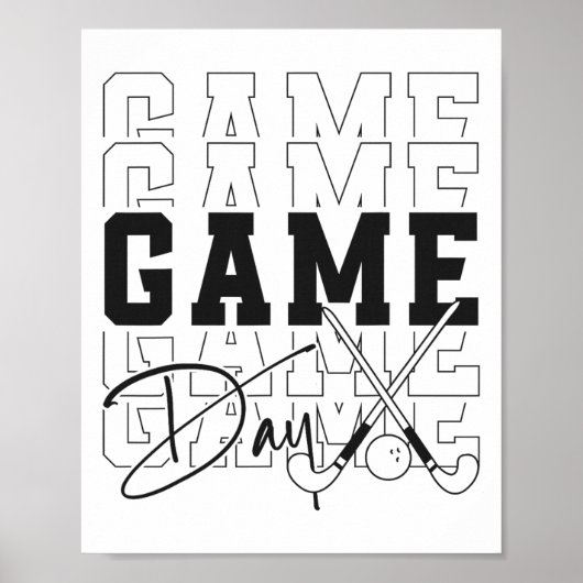 Poster Jour de match de hockey sur gazon  (Devant)