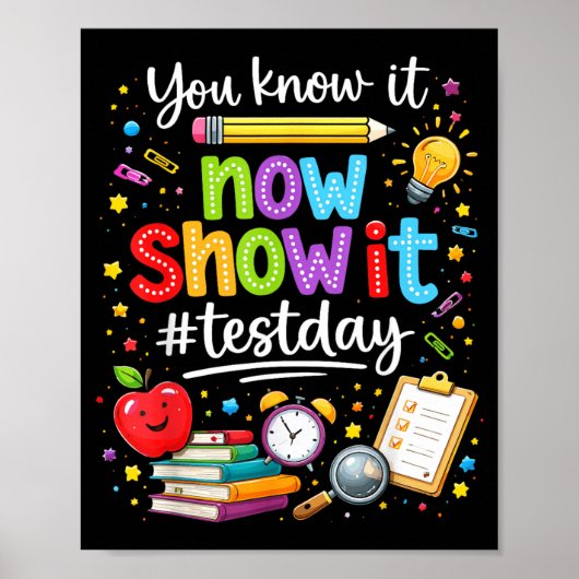 Poster Jour de motivation pour les enseignants de tests d (Devant)