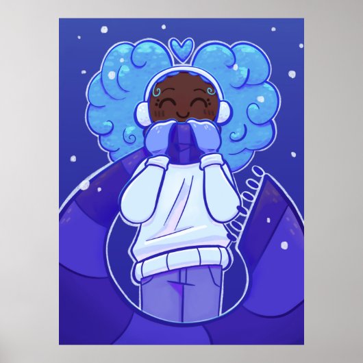 Poster Jour de neige mignon et cosy (Devant)