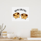 Poster Jour de Noël amusant Jeu à tarte de Noël (Cuisine)