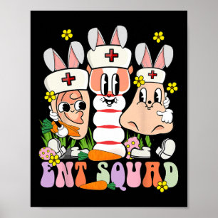 Poster Jour de Pâques Otolaryngologie Ent Docteur Infirmi