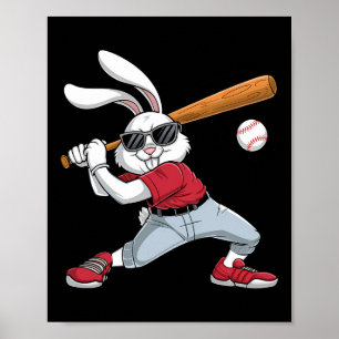 Poster Jour de Pâques Rabbit Jouer Bysebyll Garçons Enfan