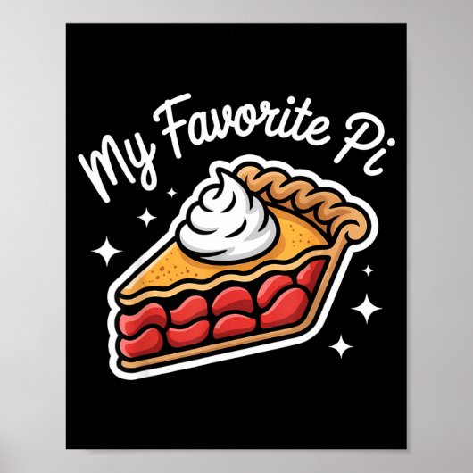 Poster Jour de Pi 14 Mars Math Nerd Tarte Nourriture Cade (Devant)