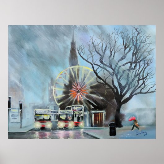 Poster Jour de pluie à Édimbourg (Devant)