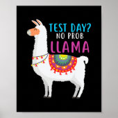 Poster Jour de test de démarrage Aucun problème Llama Tes (Devant)