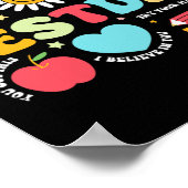 Poster Jour de test de l'enseignant Motivation enseignant (Coin)