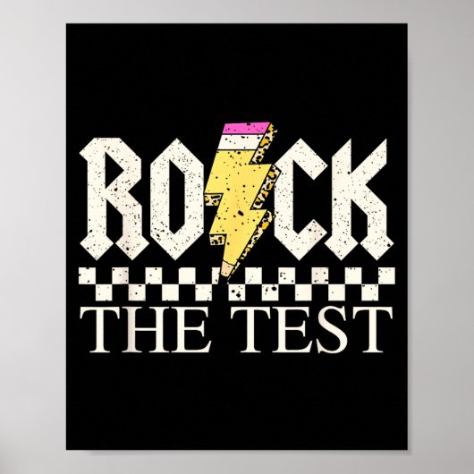 Poster Jour de test de l'État Staar Rock The Test ABCD En (Devant)