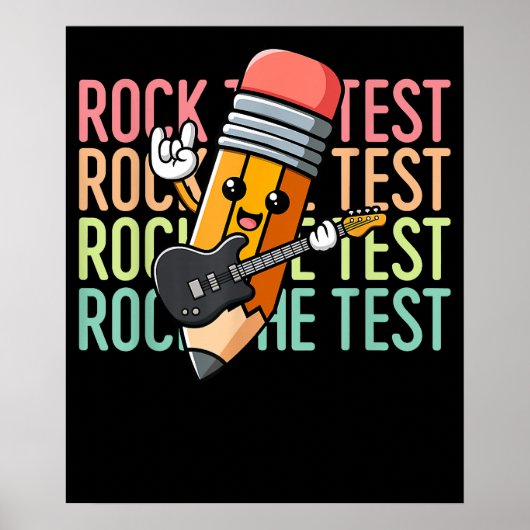 Poster Jour de test de roche Professeur Jour de test Moti (Devant)
