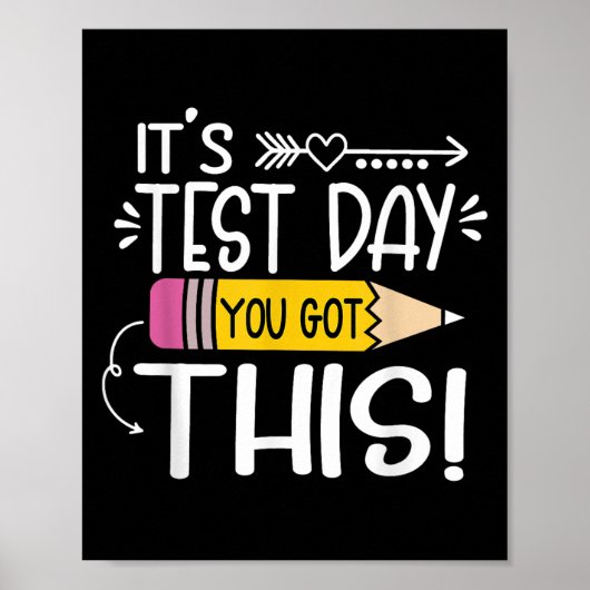 Poster Jour De Test Drôle Son Jour De Test Vous Avez Ce T (Devant)